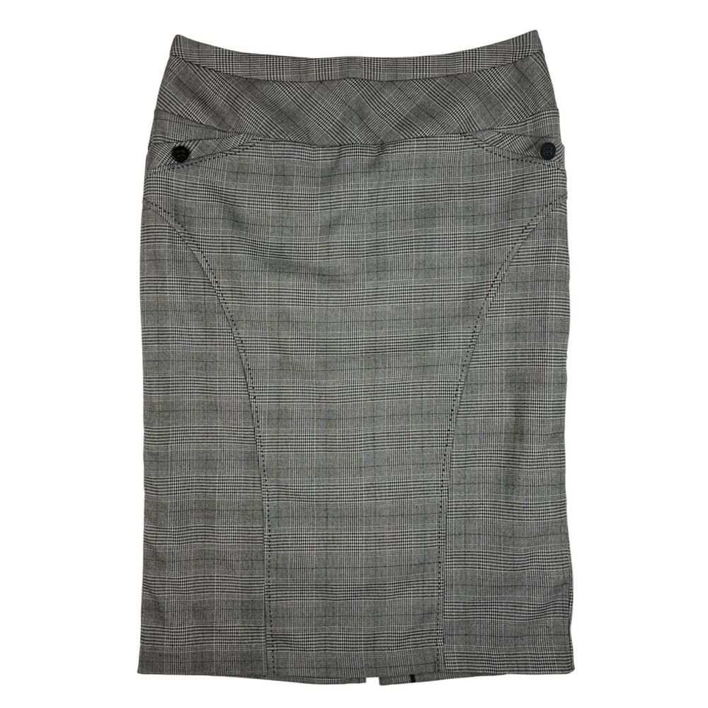 Chapter One Black & White Plaid Pencil Skirt, Office Siren, Size 10